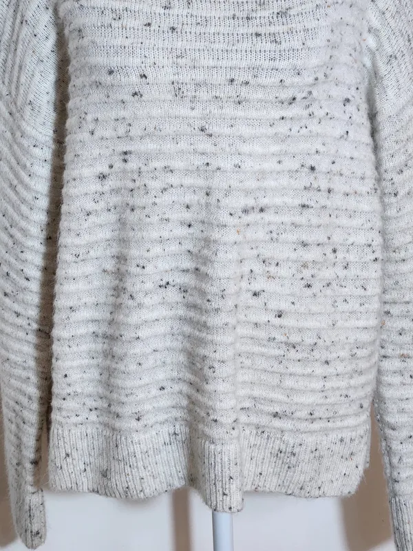 Madewell Speckled Cream Mock Neck Sweater Size Small - Image 4