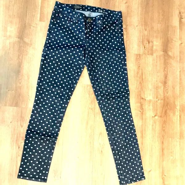 J Crew Toothpick Ankle Skinny Polka Dot Jeans Sz 25 - Image 5