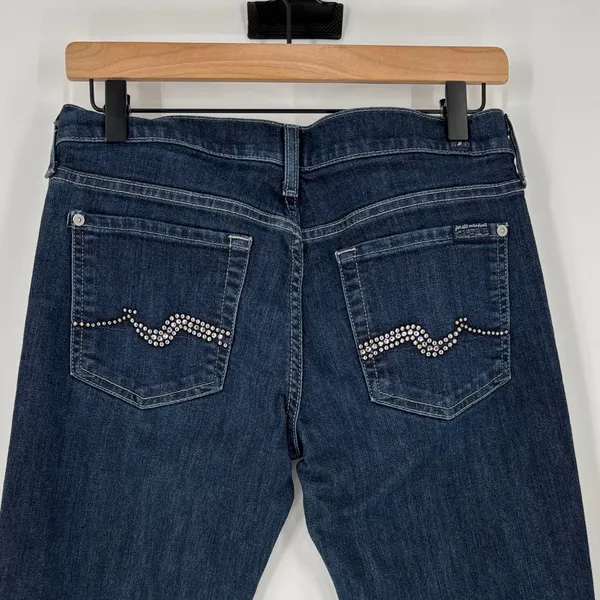 7 for all mankind 7 fam bootcut jeans bling pockets 28 - Image 2