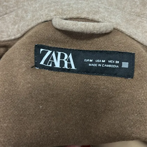 Zara Oversized Shacket Light Brown - Image 8