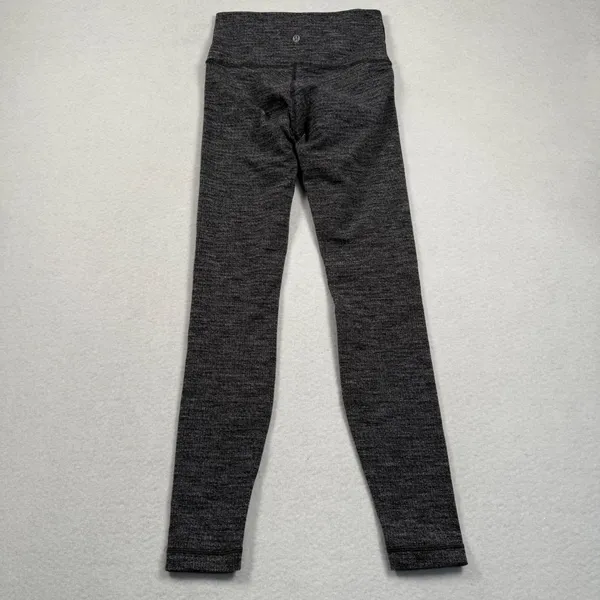 Lululemon Wunder Under Legging Women 4 Heathered Black Space Dye High Rise Tight - Image 6