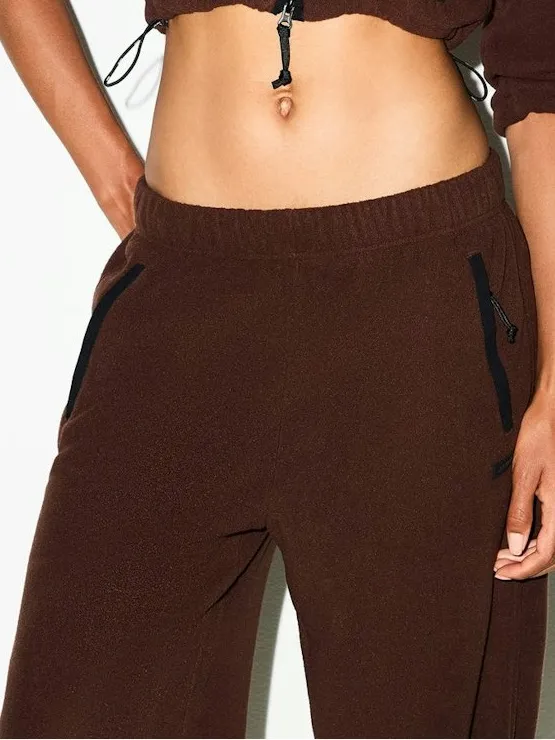 skims fleece lounge straight leg pant NWT COCOA SIZE L (BLP) - Image 2