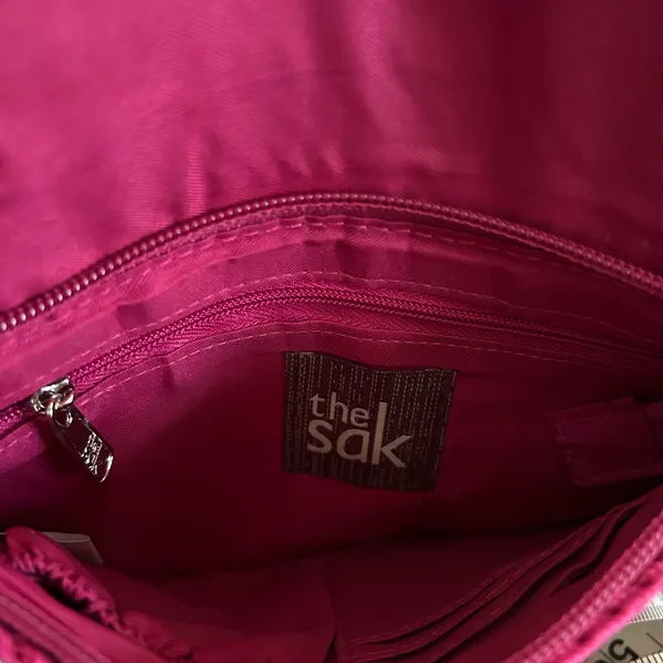 The Sak Crochet Crossbody Bag Magenta/Hot Pink - Image 11