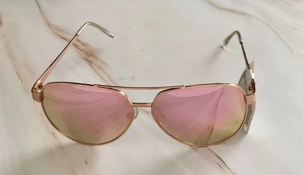 Mirrored Aviator Sunglasses Gold - Image 2