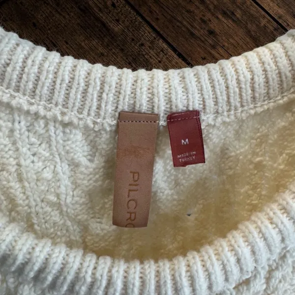 Anthropologie Pilcro Fisherman Cold Shoulder Sweater M - Image 6