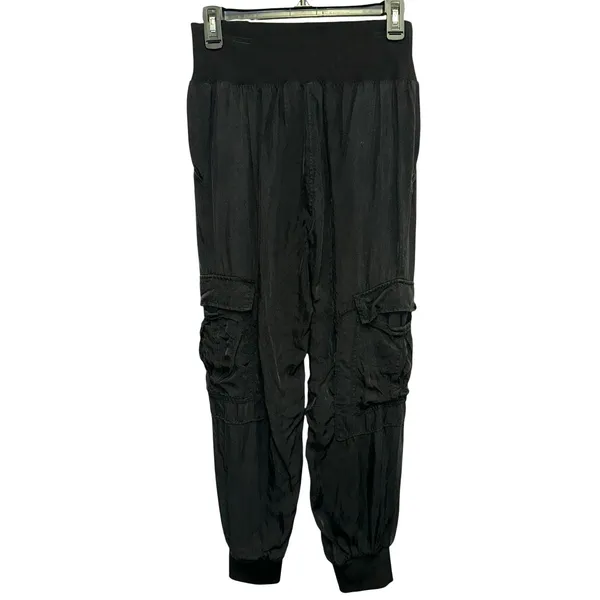 Cinq à Sept Black‎ Cargo Jogger Pants Medium Lightweight Utility - Image 2