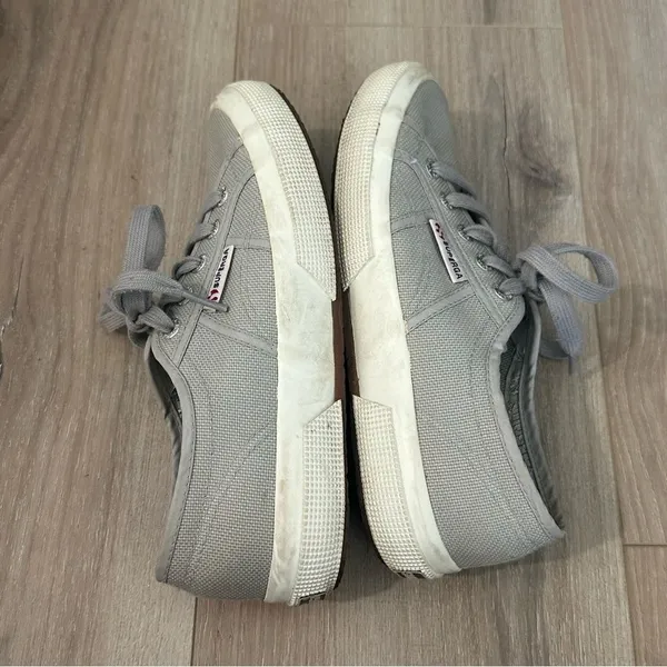 Superga Classic‎ Gray Lace Up Sneakers Womens Sz 6.5 Casual Skate Shoes Street - Image 3