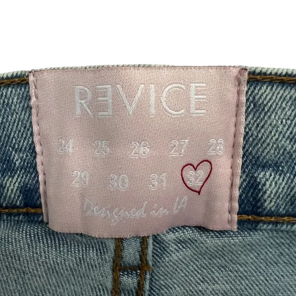 NWT Revice Hourglass Soulmate Distressed Straight Leg Jeans Blue Denim Size 32 - Image 6
