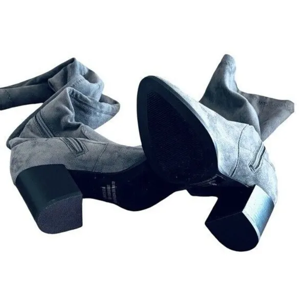 DOLCE VITA Tabbie Suede Over The Knee Gray Block Heel Boot Size 6 - Image 15