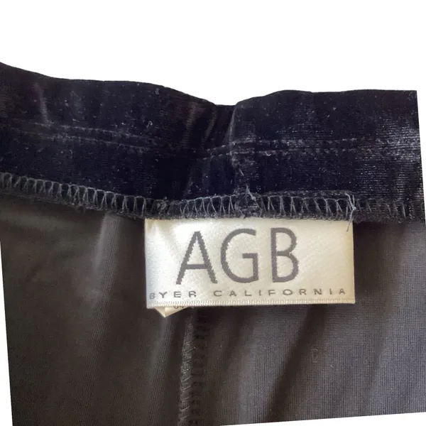 Unique Vintage Vintage AGB Black Velvet Velour Pants - Image 2
