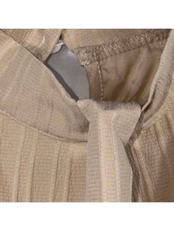 Women’s Beige Textured Halter Neck Midi Dress Size M - Image 6