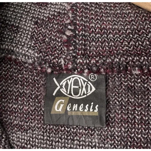 Vintage Genesis Wool Jacket Size XL Zip Artsy Horse Horseshoes Western Cowgirl - Image 8