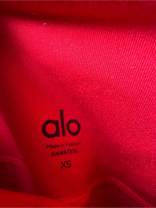 ALO Yoga Leggings Moto Airbrush Active Workout Pants Red XS Gym Pilates Fitness - Image 5
