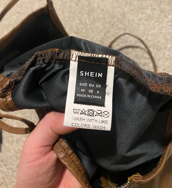 SheIn Brown Leather top - Image 3