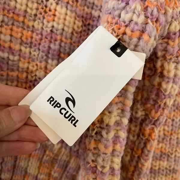 Rip Curl Multicolored Striped Mock Neck Knit Sweater XS‎ NWT - Image 6