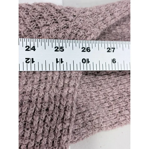 Free People By Your Side Mauve Chunky Cowl Neck Oversized Sweater Small - Image 11