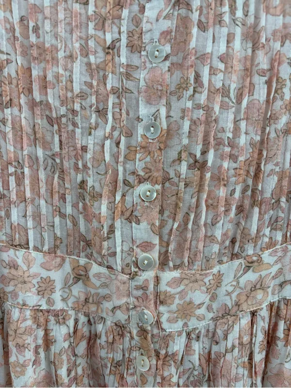 Loveshackfancy bohemian fairy girly Tove Sleeveless Floral Midi Dress size 10 - Image 6