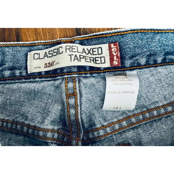 Levi's 550 Classic Relaxed Tapered Jeans Size 14L Casual Comfort Everyday - Image 3