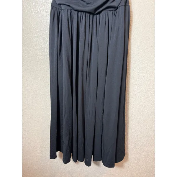Abercrombie & Fitch Off Shoulder Ruched Maxi Dress‎ Black MP - Image 6