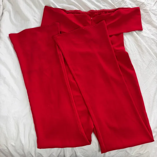 Superdown red off the shoulder pantsuit - Image 3
