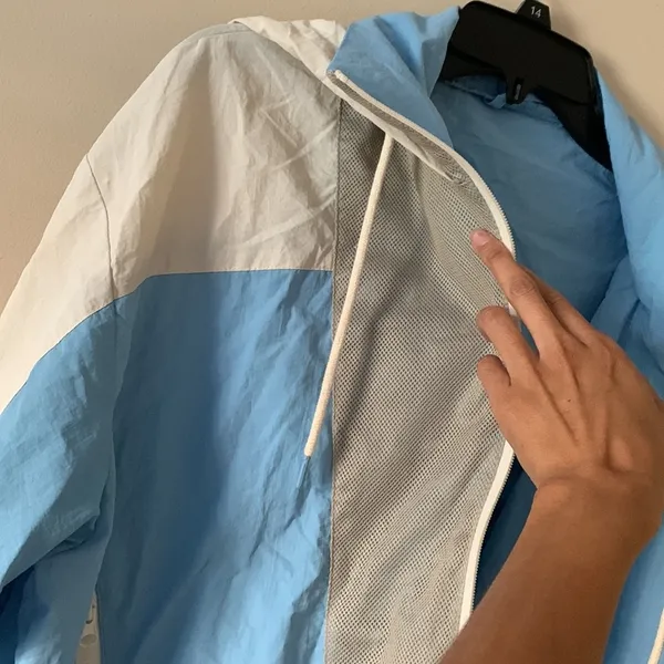 Cali sport + jacket windbreaker rain jacket Blue Size 1X - Image 3