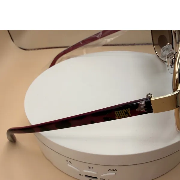 Juicy Couture Women Gold Aviator Sunglasses Burgundy Tortoise X71118‎ Kyan - Image 5