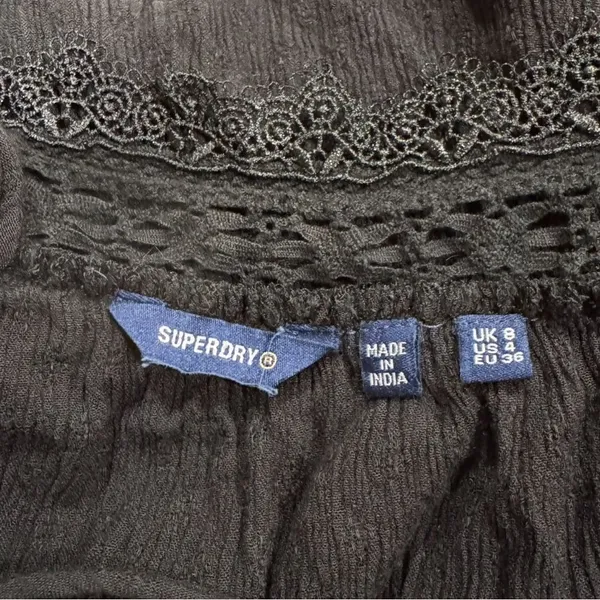 Superdry Alana Gauze Cami Black Tank Top Women’s 4 - Image 4
