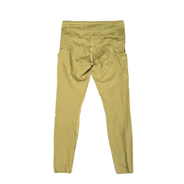 Lululemon Fast and Free Tight Women 10‎ Chartreuse Excellent Pockets Nulux 25in - Image 3