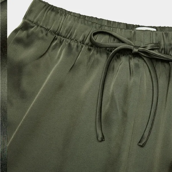 Aritzia Wilfred The Lodge Pant Satin Dark Olive - Image 9
