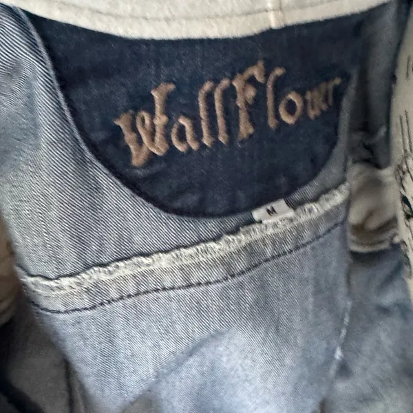 Wallflower aztec western bohemian hoodie jean jacket - Image 4