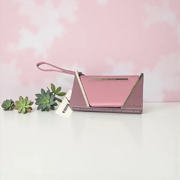 Steve Madden Pink Zip Around Wallet Wristlet Card Holder‎ Clutch - Image 2