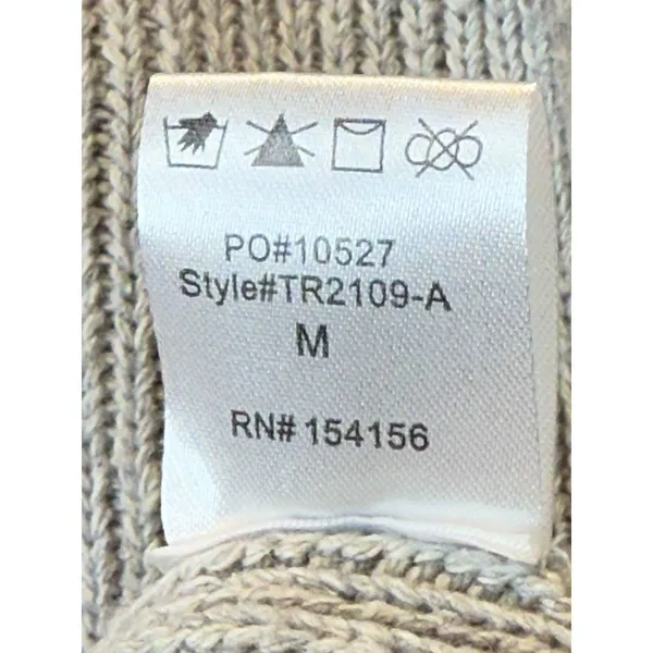 MOD REF Duster Cardigan Women M Gray Ribbed Knit Belted Sweater TR2109-A - Image 5
