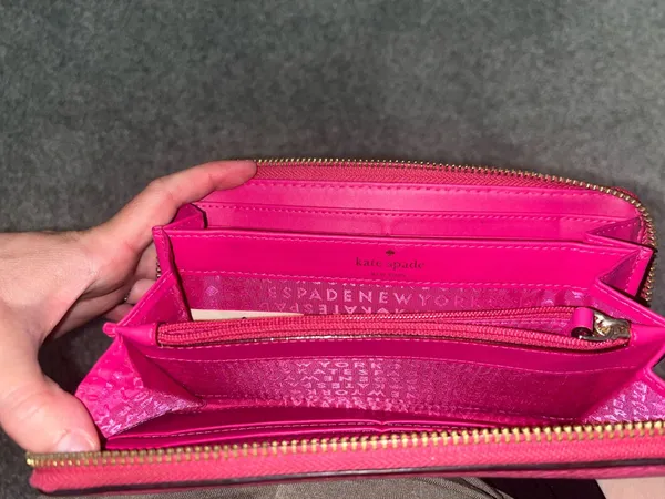 Pink Kate Spade New York Large Continental Zip-Around Wallet - Image 3