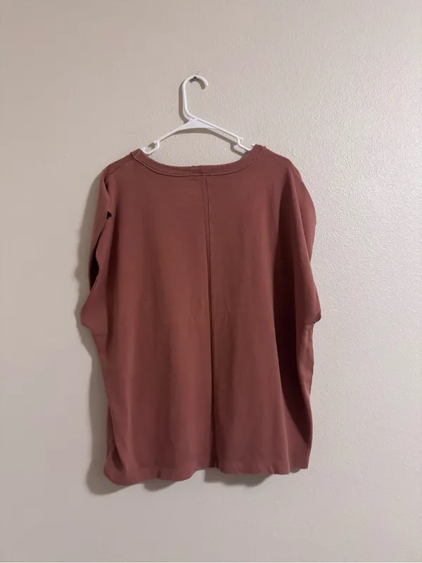 NWT AERIE Boxy Crewneck Tank Top in Mauve - Image 3