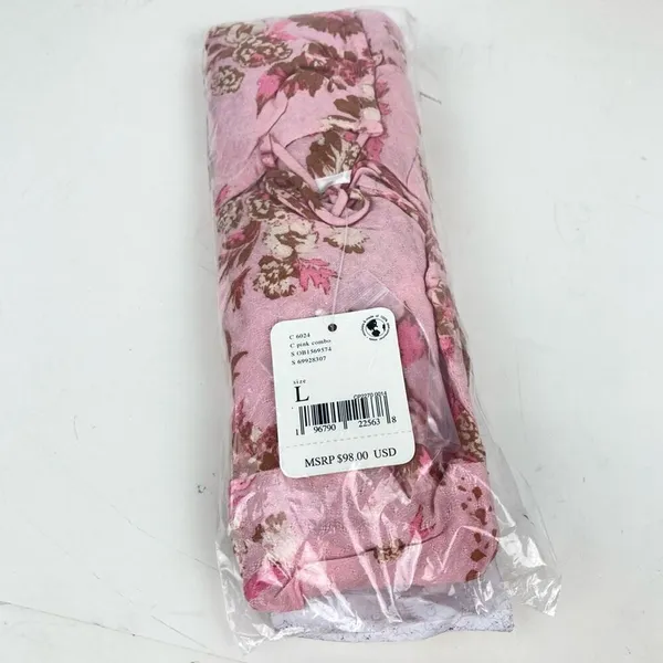NWT * FREE PEOPLE Hillary Print Top in Pink Combo - Image 9