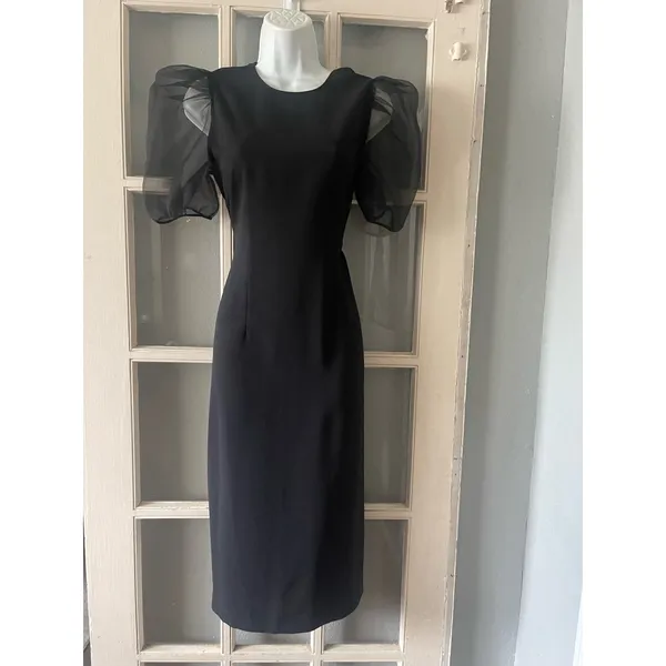 Zara‎ puffy Sleeves Black Dress - Image 6