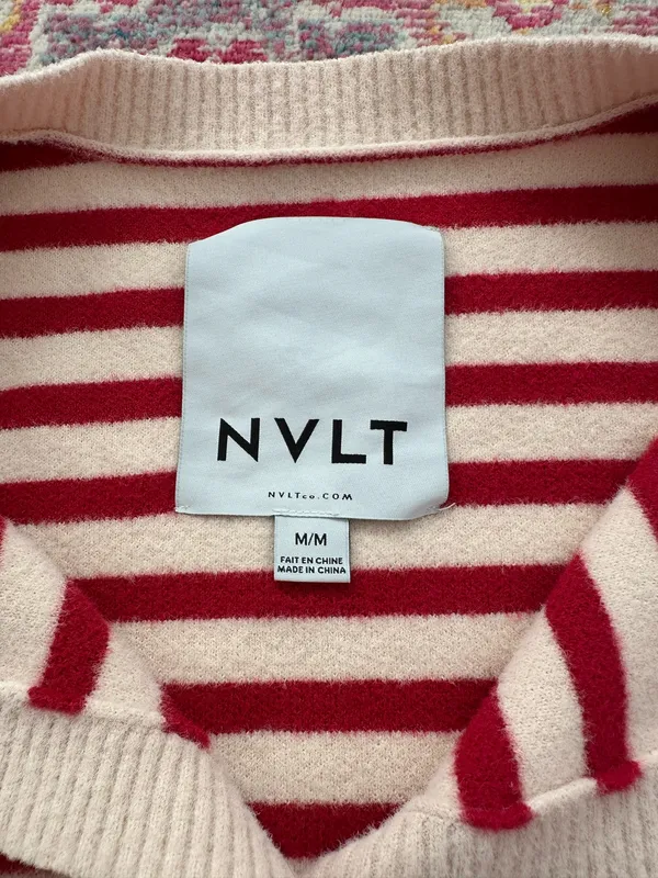NVLT Anthropologie Stripped Cardigan Sweater - Image 2
