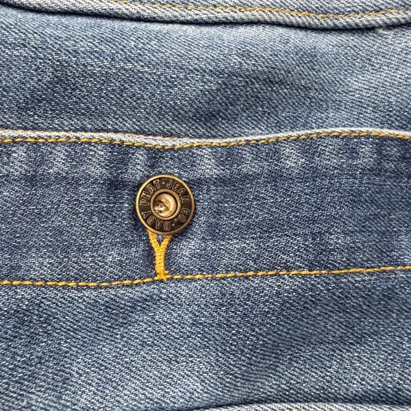 Vintage Baby Phat Y2K Denim‎ Jacket Studded Logo Back Leopard Cuff Jean Jacket - Image 3