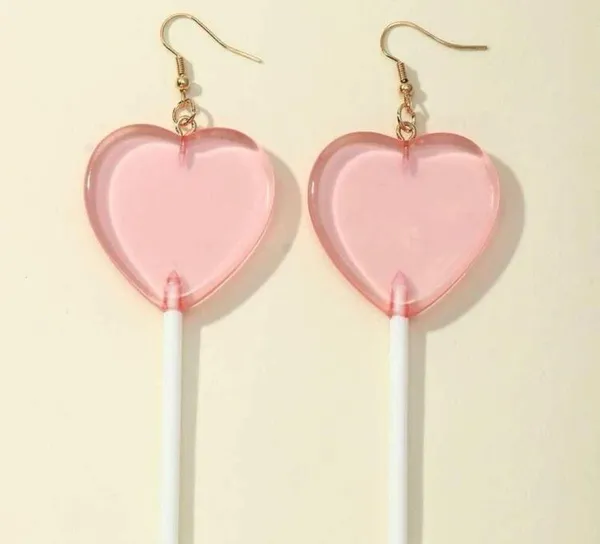 Heart lollipop earrings - Image 3
