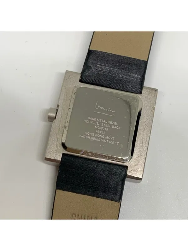 Projects Michael Graves Watch 30mm Square Dial Silver Tone quartz black running - Image 5