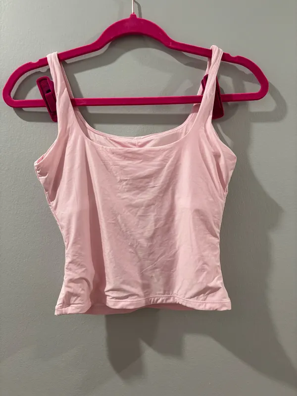 Basic Square Neck Pink Tank - Image 5
