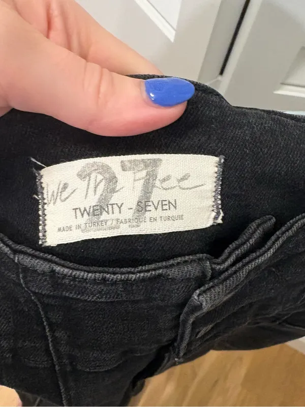 Free People We The Free Jayde Flare Jeans Onyx Black Size 27 - Image 7