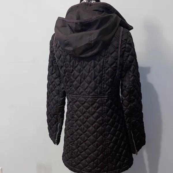 Marc New York Andrew Marc Brighton Dark Purple Quilted Coat Jacket Size Small - Image 9