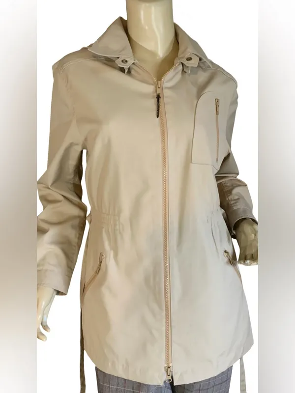 Vintage 1980'S Tan London Fog Lightweight Short Utility Trench Coat (11/12/M) - Image 6
