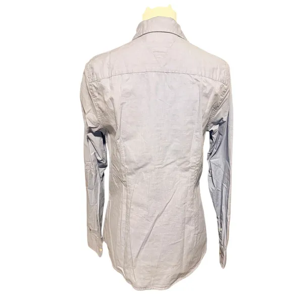 Tommy Hilfiger Women's Button Down Long Sleeve Shirt Light Blue Medium - Image 5