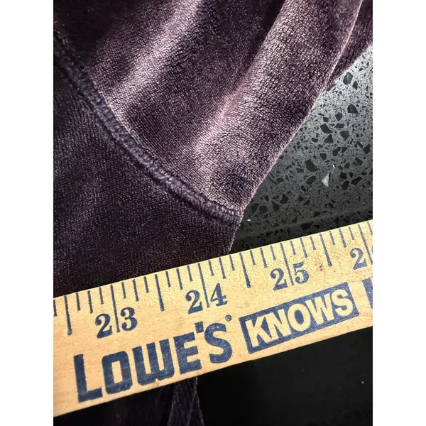 We The Free Free People Women Plum Purple Velour Oversized Scoop Back Top Small - Image 5