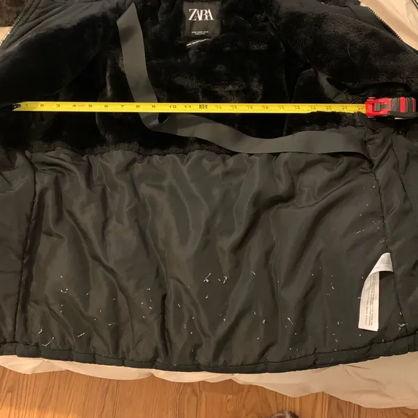 Black Zara hooded puffer jacket Size XS - Image 16