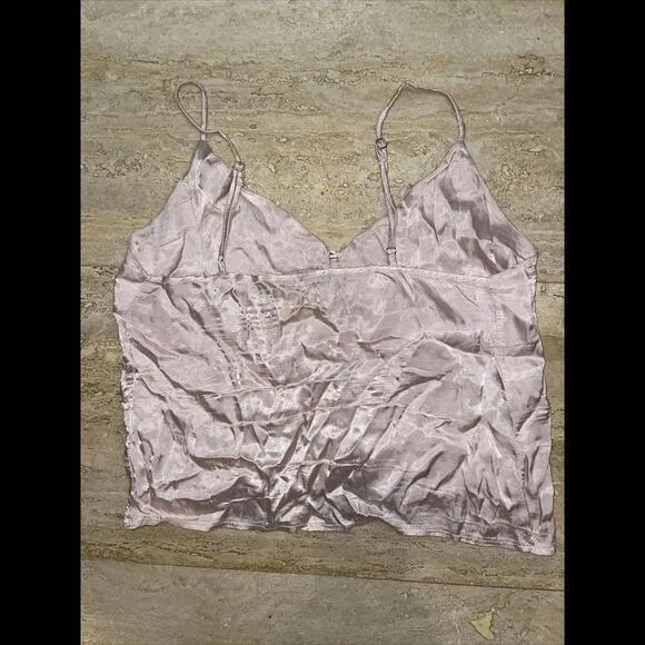 Brandy Melville‎ Pink Tank Top Cotton Blend One Size - Image 2