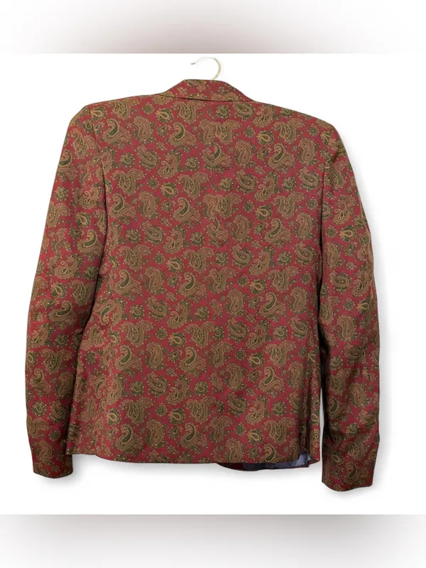 Vintage Mid 1980’s Schriver’s Corbin LTD Women’s Paisley Blazer Jacket Size S - Image 16