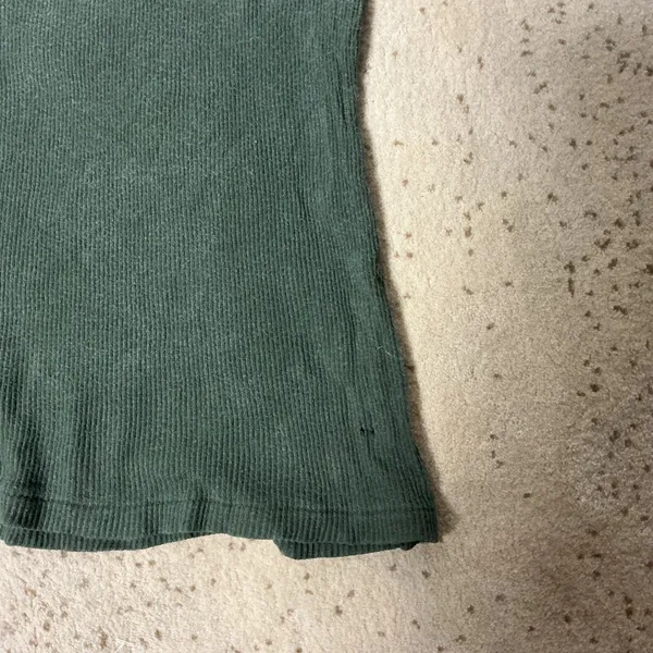 Y2K Abercrombie‎ & Fitch Green Ribbed Beaded Scoop Neck Tank Top Womens M - Image 6